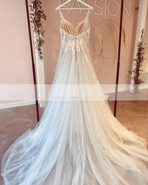 Wedding Dress European And American Decal Long Lace