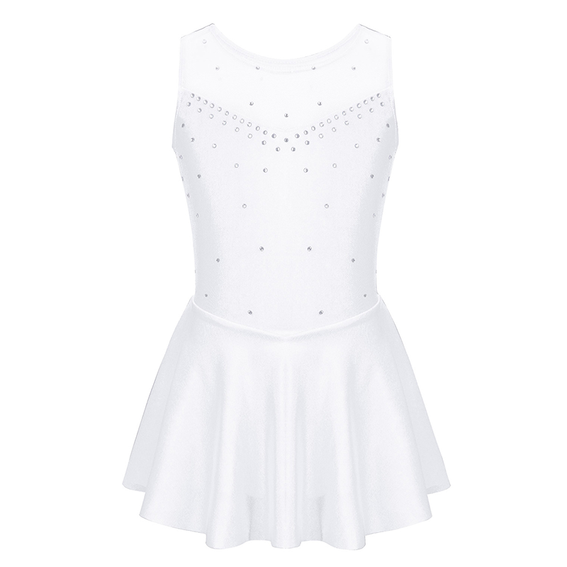 Girls Figure Skating Performance Wear Sleeveless Skirt