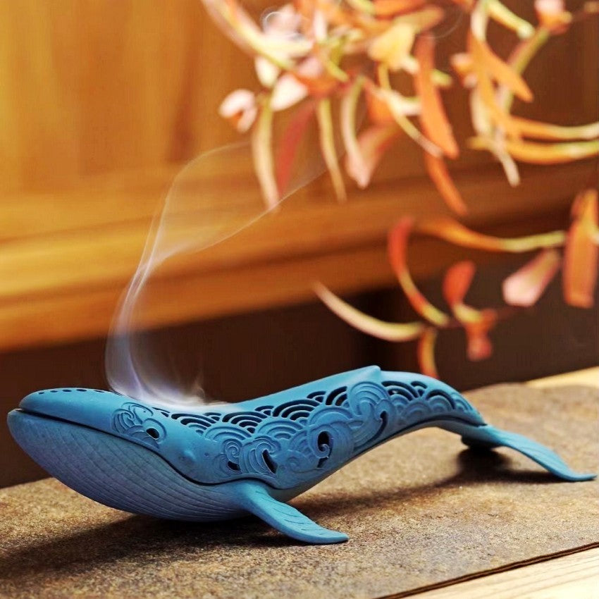 Whale Cooper Wires Incense Burner Furniture Decoration Ornaments