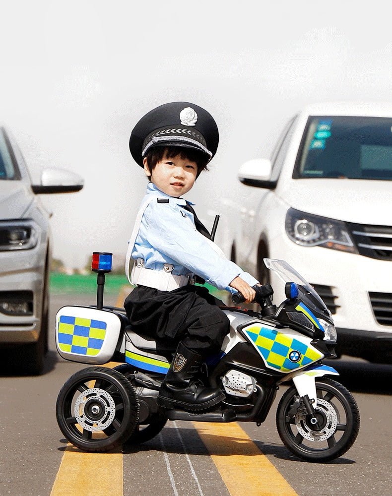 Children's Electric Police Lamp Rechargeable Motorcycle