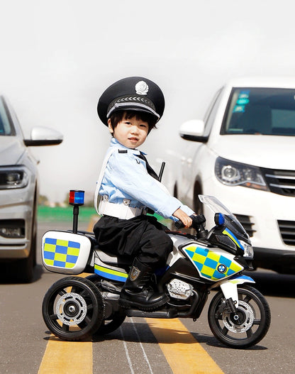 Children's Electric Police Lamp Rechargeable Motorcycle