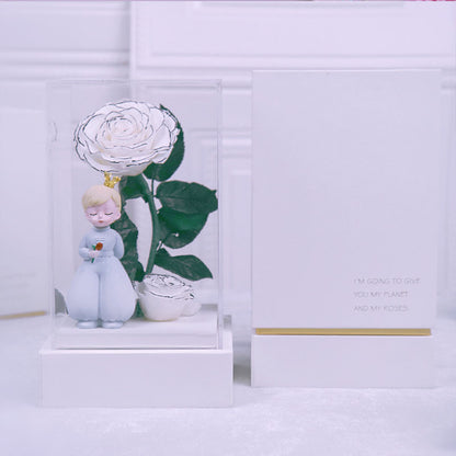 The Little Prince Eternal Life Flower Transparent Acrylic Gift Box