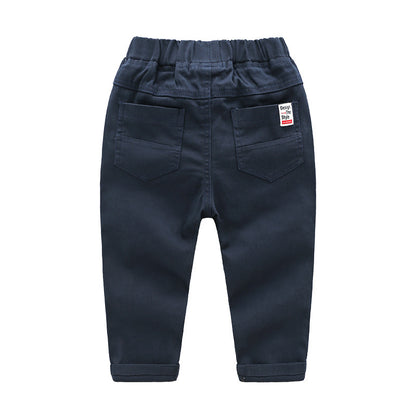 Embroidered Pants Solid Color Soft Children's Pants