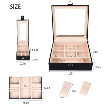 Storage Box With 4 Compartments Detachable Combination Tray Jewelry Storage Gift Box