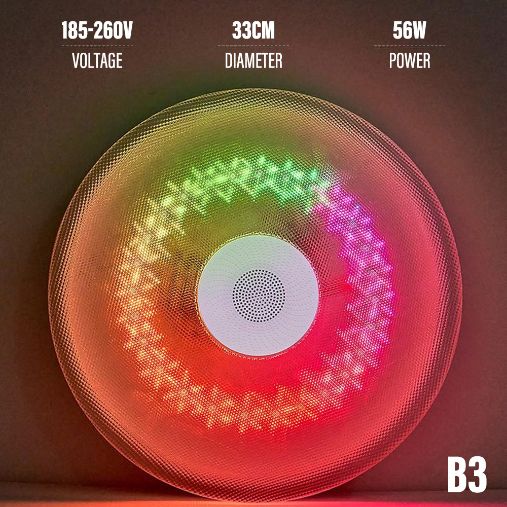 Bluetooth Ceiling Lamp Intelligent RGB Colorful Music - FLIPSTYLEZLLC