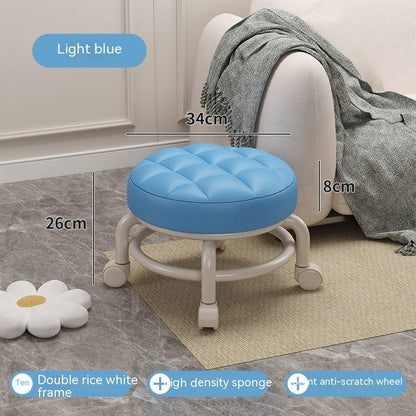 Household With Wheels Rotating Floor Cleaning Low Stool