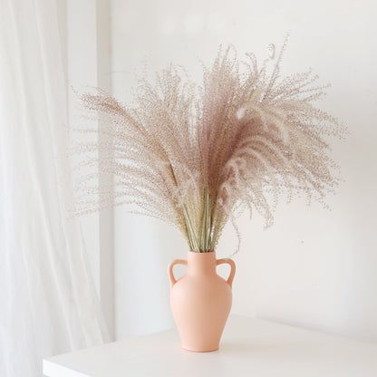 Round Belly Vase Double Ear Ceramic Table Top Decoration