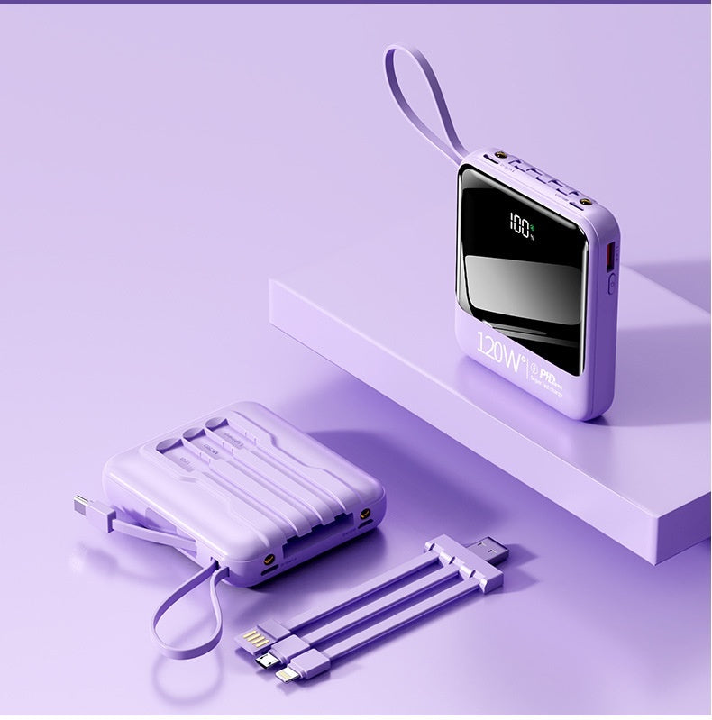 Power Bank Mini Compact Portable Mirror Fast Charging Large Capacity Mobile Power Supply