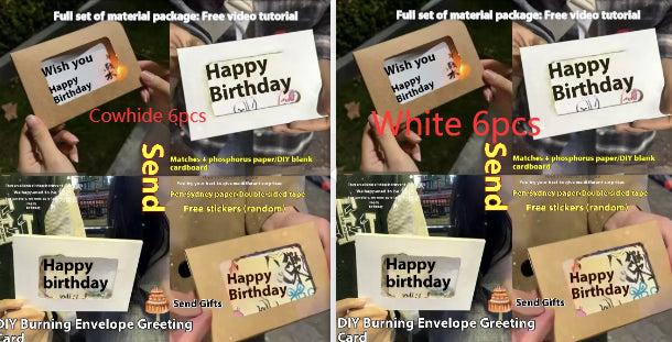 Handmade DIY Greeting Birthday Envelope Cartridge Material Package