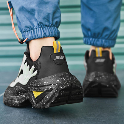 Dad Shoes Casual Mesh Thick Bottom Rotating Button Plus Size Sneakers