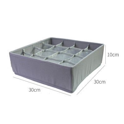 Household Multi-grid Folding Fabric Underwear Storage Box