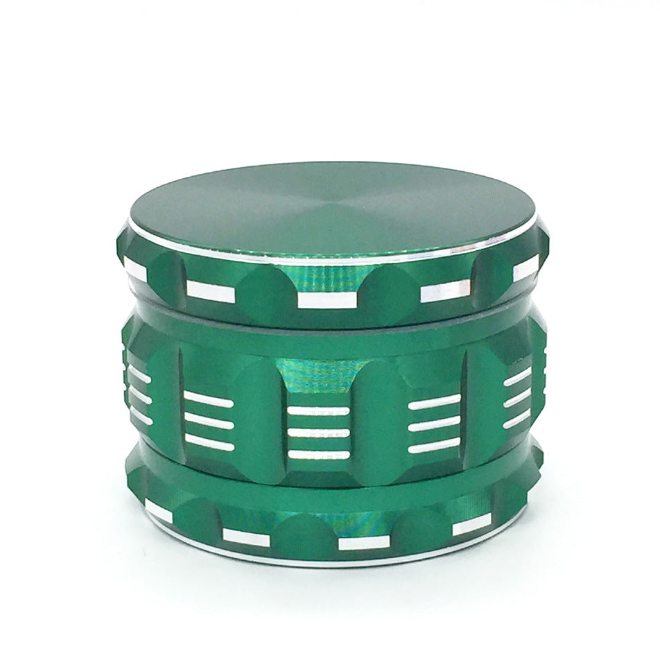 New Metal Sound Pattern Polygonal Aluminum Alloy 4-layer Smoke Grinder