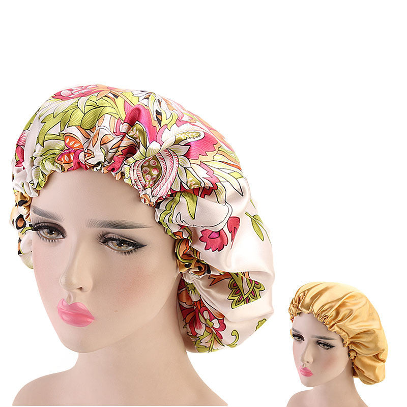 Extra Large Double Satin Lace Night Hat