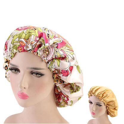 Extra Large Double Satin Lace Night Hat