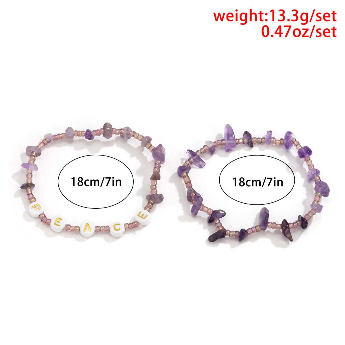 Crushed Stone Hand-woven Rice Bead Bracelet