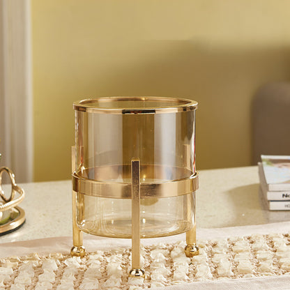 Simple Flower Arrangement Transparent Hardware Glass Vase