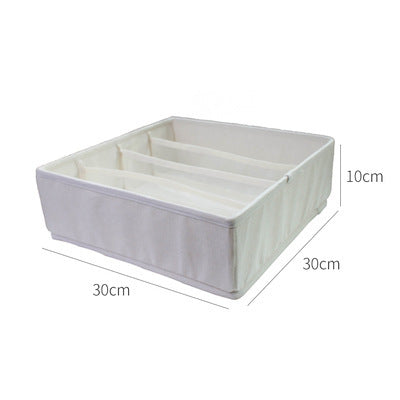 Household Multi-grid Folding Fabric Underwear Storage Box