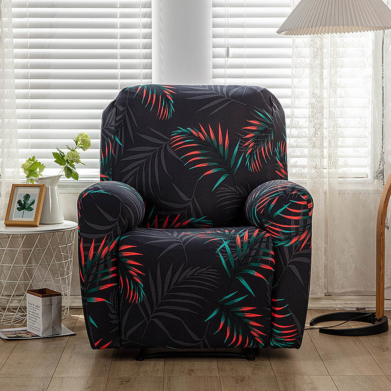Stretch Printed Fabric All Inclusive Recliner Cover Single Seat