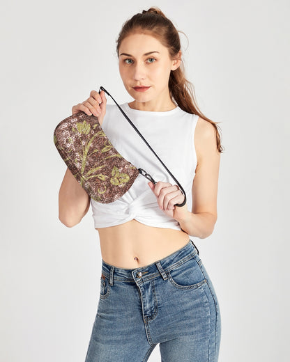 BEAUTIFUL PURPLE GITTER DESIGN CREATED BY FLIPSTYLEZ Petite Canvas Pouch