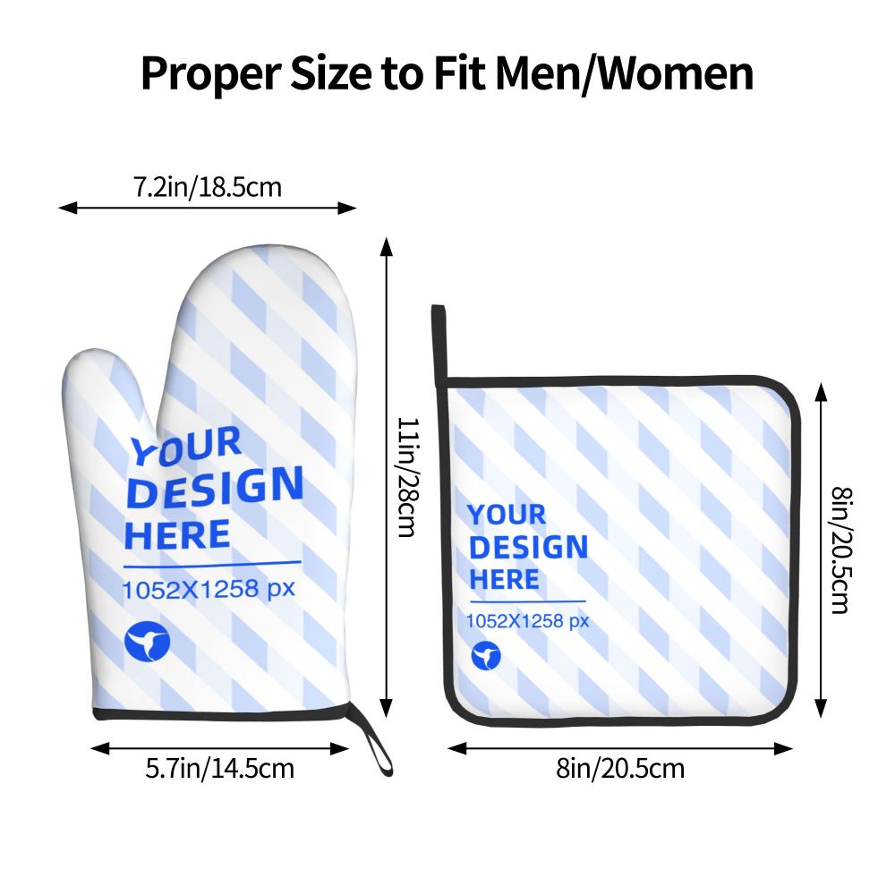 Create Your Own Kitchen Baking Insulation Gloves Pot Holder Two-Piece Set
