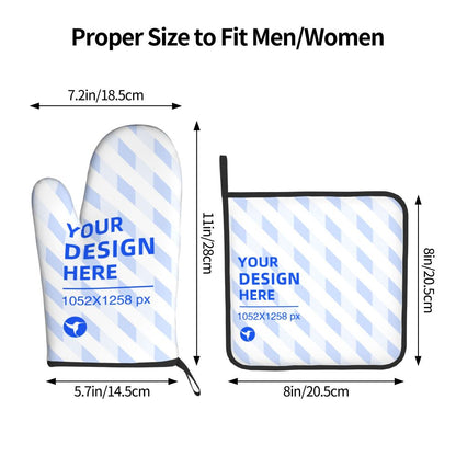 Create Your Own Kitchen Baking Insulation Gloves Pot Holder Two-Piece Set