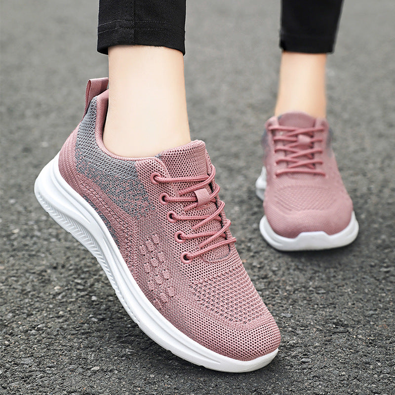 Lace-up Sneakers Women Light Breathable Flats Shoes - FLIPSTYLEZLLC