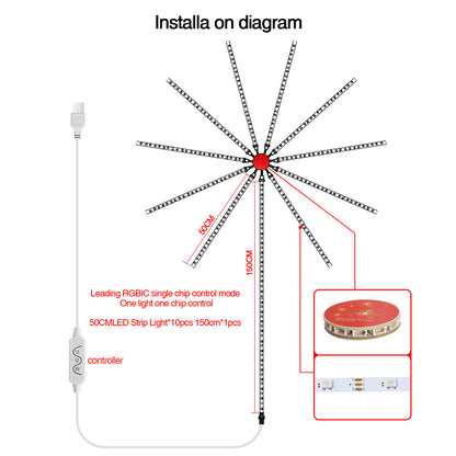 Running Water Lamp With USB Fireworks Set Bare Board