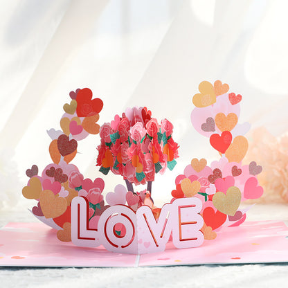 Valentine's Day Stereoscopic Greeting Cards Creative Handmade Paper Carving