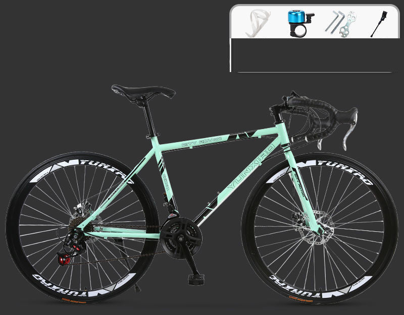Road Race Variable Speed Solid Tire Double Disc Brake Bicycle