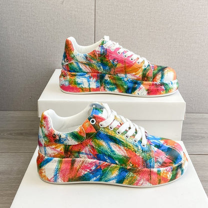 RED Graffiti Sneakers Plus Size Casual Sneakers
