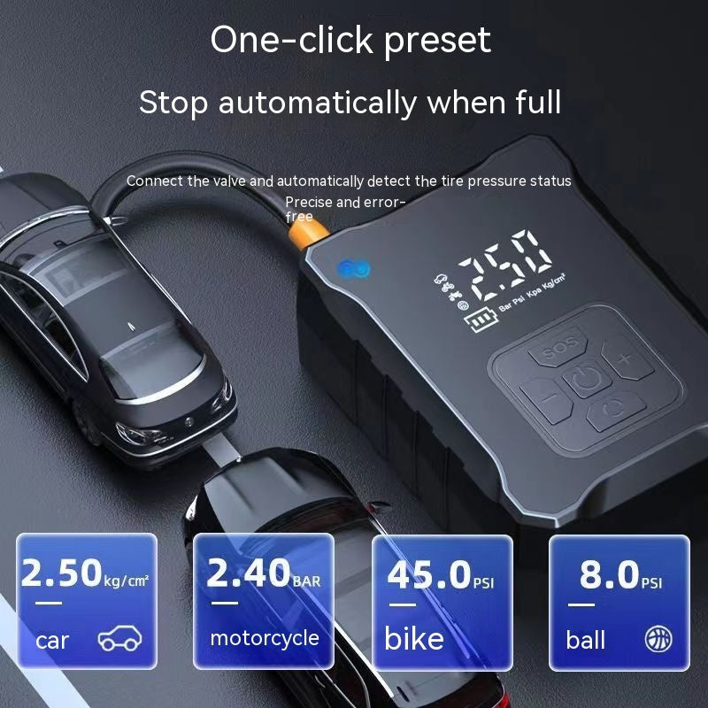 Car Portable Inflating Tool High-power Electric Tire Inflating