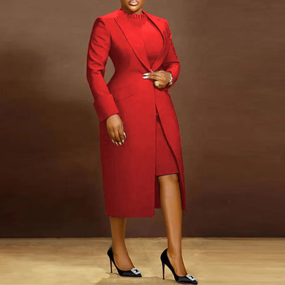 Back Slit Suit Vest Two-piece Set