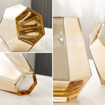 Simple Modern Restaurant Dried Flower Simulation Glass Vase