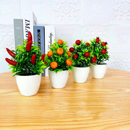Fashionable Artificial Flower Foam Fruit Potted Plant