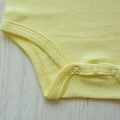 Newborn Solid Color Cotton One-piece Romper Crawl