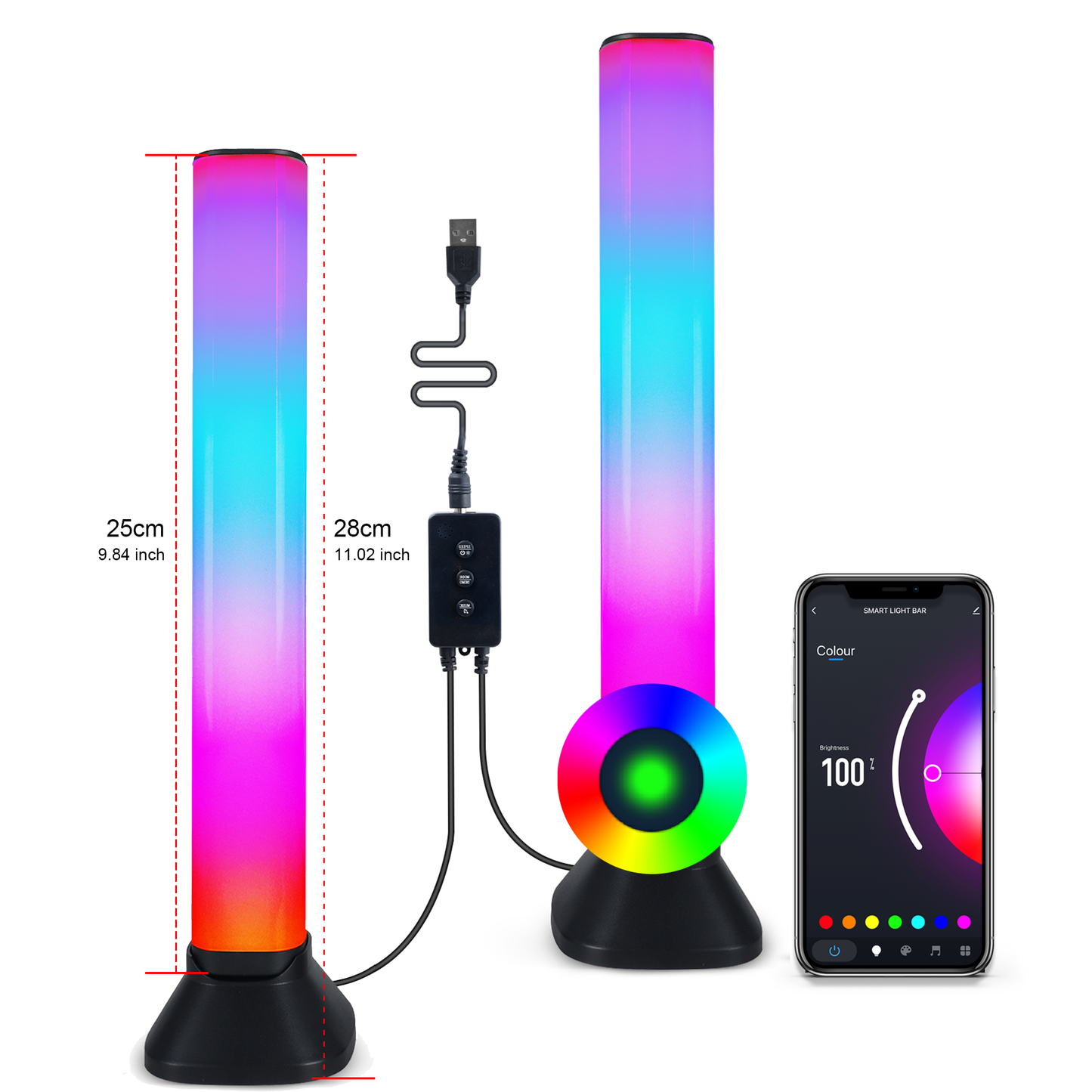 Tuya Bluetooth RGB W Music Atmosphere Light - FLIPSTYLEZLLC