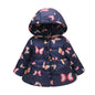 Girls' Hooded Fashion Printed Cotton-padded Jacket