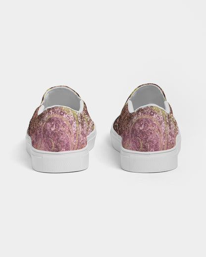 BEAUTIFUL PURPLE GITTER DESIGN CREATED BY FLIPSTYLEZ Women's Slip-On Canvas Shoe