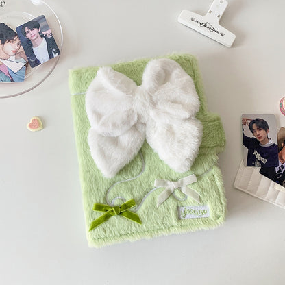 Four-grid Bow Plush Album Girl Star Chasing Storage Book