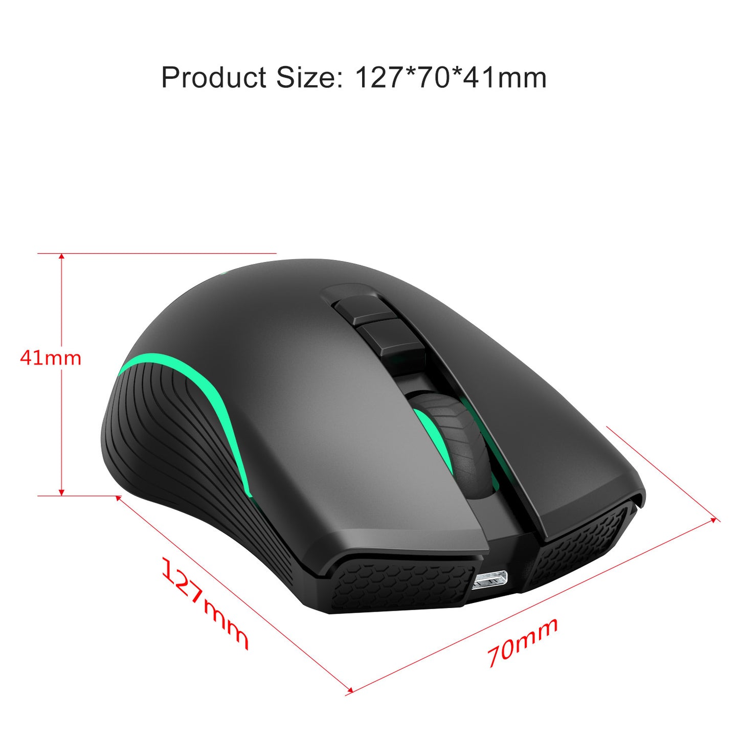 Rechargeable Interface, Seven-button Gaming Mouse, Fast Charging Mouse