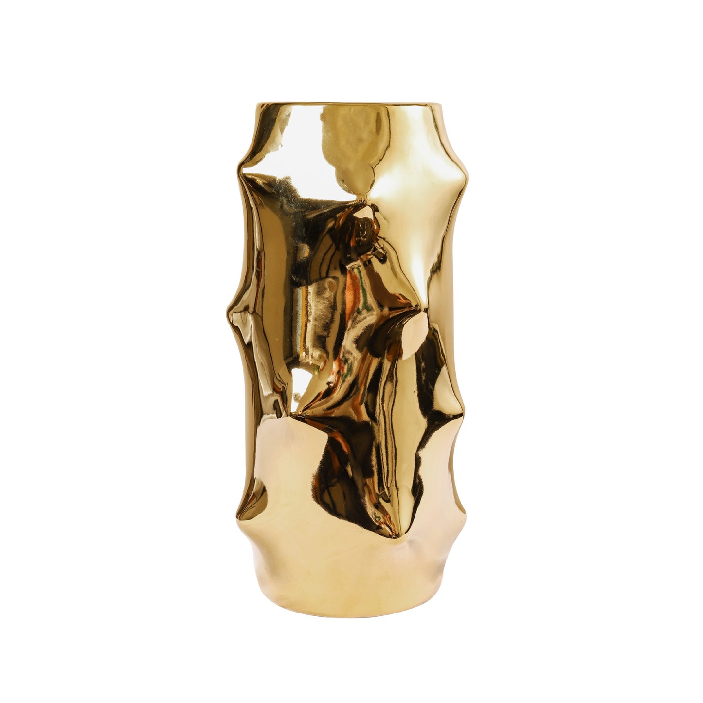 Nordic Electroplating Golden Simple Creative Ceramic Vase Model Room Soft Decoration