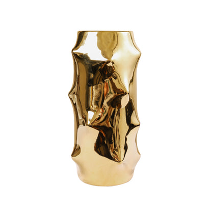 Nordic Electroplating Golden Simple Creative Ceramic Vase Model Room Soft Decoration