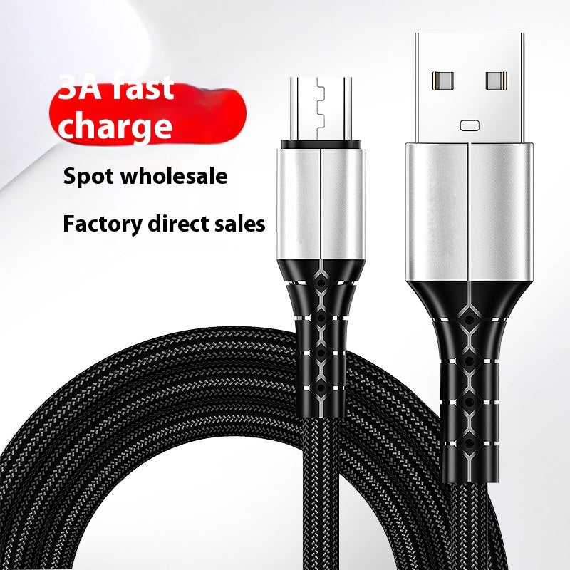 Android TYPE-C Super Fast Charge 5A Nylon Braided Mobile Phone Charging Cable