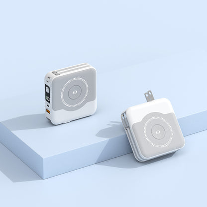 Wireless Five-in-one Double-wire Wall Charger With Plug Portable Power Source