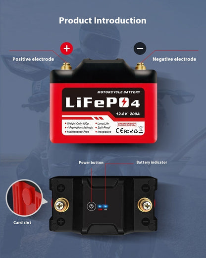 Motorcycle Starting Battery Lithium Iron Phosphate Battery Factory Wholesale