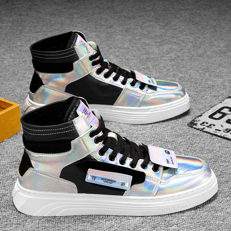Autumn High Top  Versatile Personalized White Tide Shoes