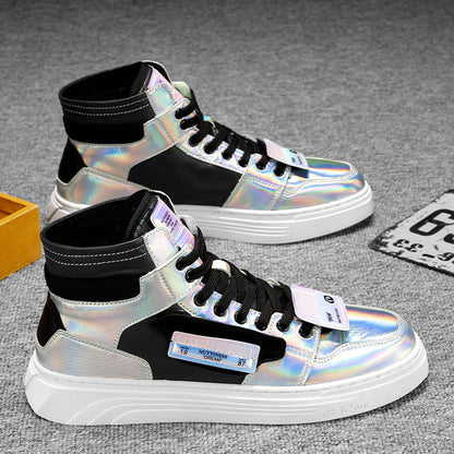 Autumn High Top  Versatile Personalized White Tide Shoes
