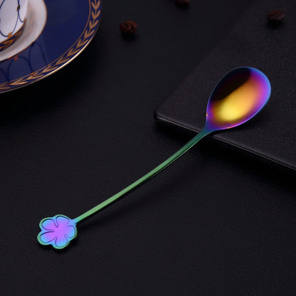 304 Stainless Steel Spoon Gold Plated Dessert Spoon Coffee Stir Spoon Stainless Steel Ice Bar Spoon
