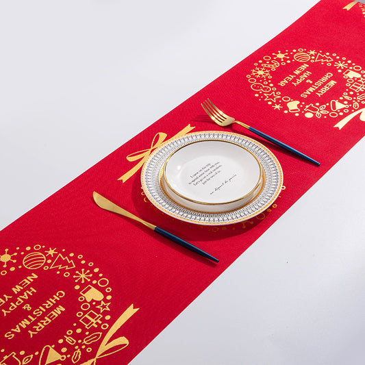 Christmas Table Runner Tablecloth Fine Linen Printing