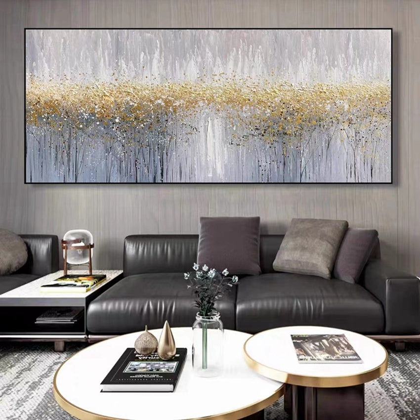 Abstract Foil Artwork Modern Decor Oil Painting On Canvas Lanscaple Pure Hand-painted Pictures Unframed